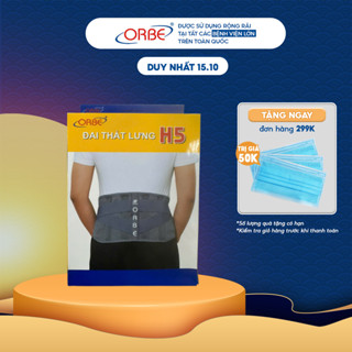 Đai Lưng Cột Sống Orbe Olumba Lite (H5) Hỗ Trợ Cột Sống Lưng Chất Liệu Vải Chun Thoáng Khí