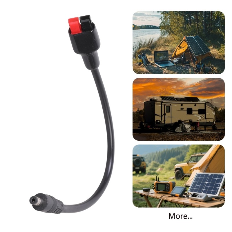 Orangesea 15AWG Lõi Đồng Sang DC5521 DC5525 Nam Cáp Nguồn 25cm Cho Máy Phát Điện Và Ứng Dụng Năng Lư