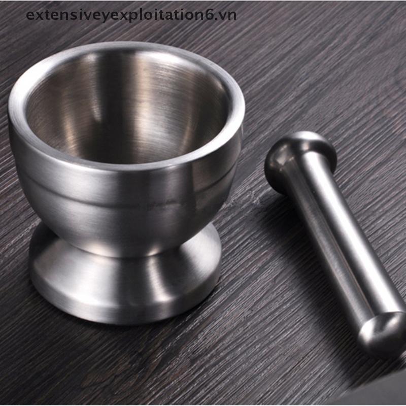 # expen # Mortar Pestle Pugging Pot Tỏi Gia Vị Máy Xay Dược Thảo Dược Bát Máy Xay.