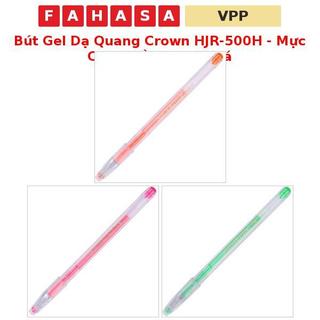 Bút Gel Dạ Quang Crown HJR-500H - Mực Cam, Hồng, Xanh Lá