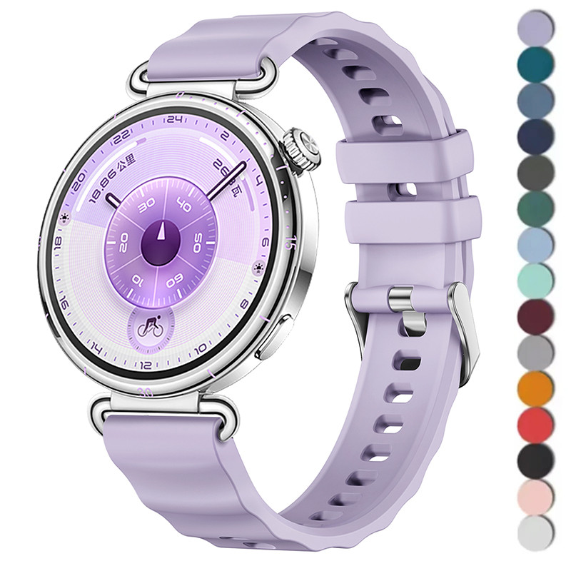 Dây đeo silicon 18mm cho Huawei Watch GT6/GT5 41mm/GT4 41mm/GT5 Pro 42mm, dây cổ tay thể thao mềm
