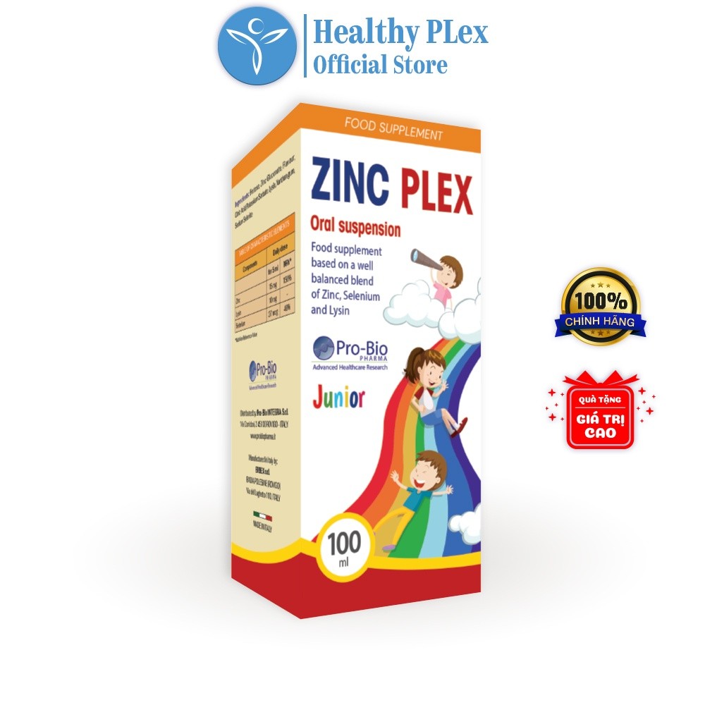 Siro Uống Zinc Plex Pro-Bio pharma Cung Cấp Vitamin Kẽm Kích Thích Cho Bé Ăn Ngon 100ml