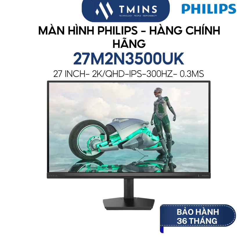 Màn hình Philips 27M2N3500UK (27 inch, 2K, IPS, 300HZ, 0.3MS) - Bảo hành chính hãng 36 Tháng