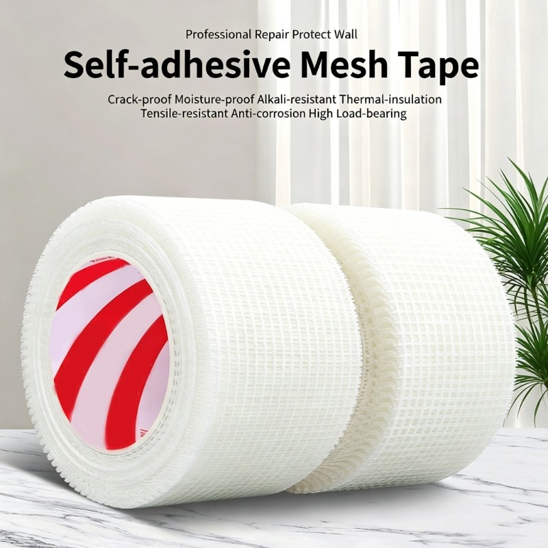 HL Fiberglass Wall Crack Tape Băng lưới tự dính cho khớp trần Sửa chữa vách thạch cao Crack Ngăn chặ