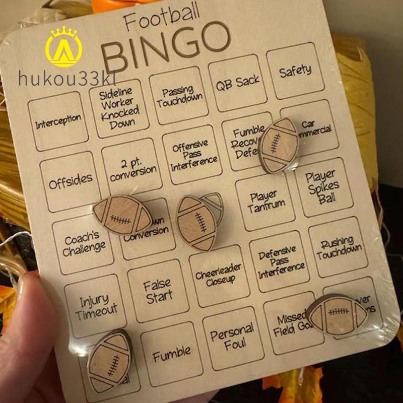 Trò chơi Bingo bóng đá, Trò chơi Bingo theo chủ đề bóng đá bằng gỗ, Tic--Toe Board Game, Bingo thể t