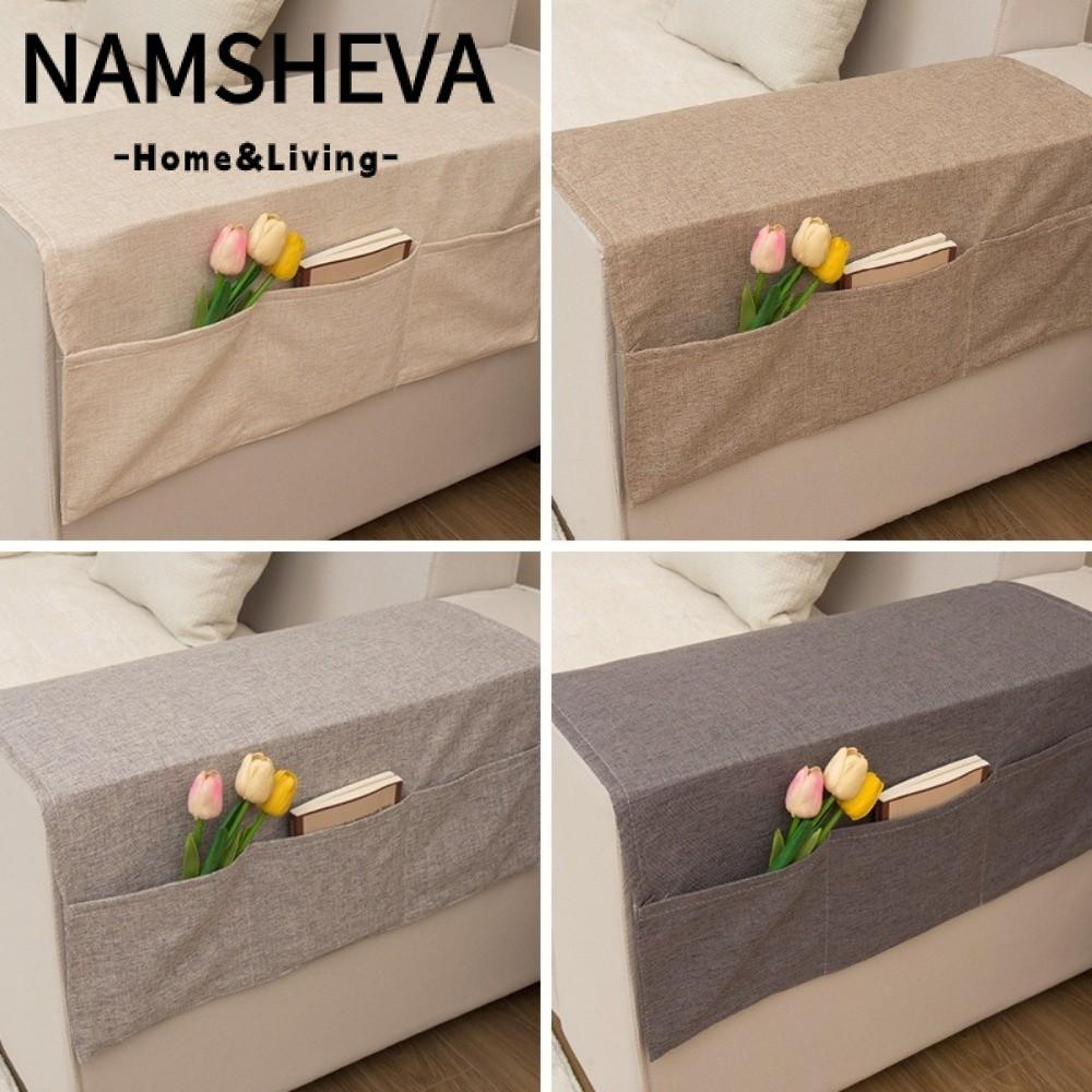 Túi đựng tay ghế sofa NAMSHEVA, Bộ sắp xếp tay vịn ghế sofa mềm có thể giặt được, Polyester 40x110 6