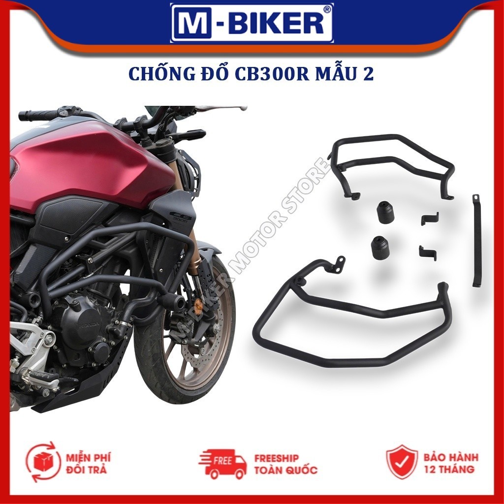 M-Biker | Chống đổ CB300R, Khung chống đổ CB300R, Chống đổ kèm gù CB300R - Mẫu 2