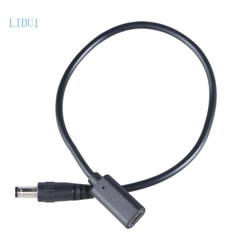 LIDU1 11 8inch Type C sang DC5525 Dây nguồn Cáp nối dài từ đầu cái sang đầu đực