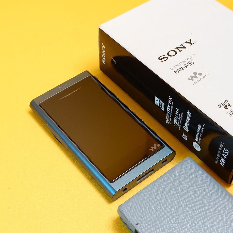 Máy nghe nhạc Sony Walkman NW-A55 cũ Nobox màu xanh (Kèm bao da) - nhỏ gọn, pin bền, màn có bọt nhỏ