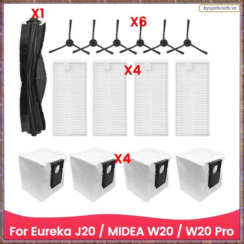 15 Chiếc Cho J20 / W20 / W20 Pro Robot Hút Chân Không Thay Thế Phần Bàn Chải Bên Chính Hepa Lọc Bụi 