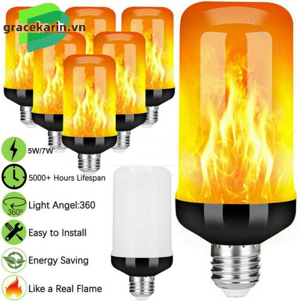 Decorative Flame Flickering Bulb with 90 LED Beads E14 E27 B22 Compatible
