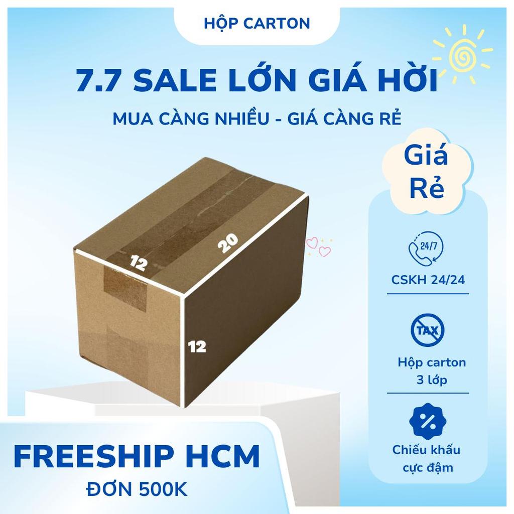 hộp carton 20x12x12 bộ 150 trơn cứng cáp