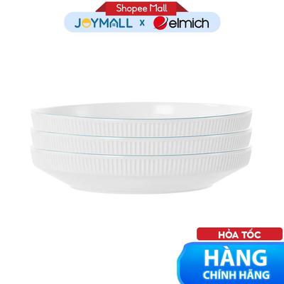 Bộ 3 Đĩa Tròn Elmich RoseDesign EL-0230,Hàng Chính Hãng,Chất Sứ Cao Cấp,Dùng Được Lò Vi Sóng-JoyMall