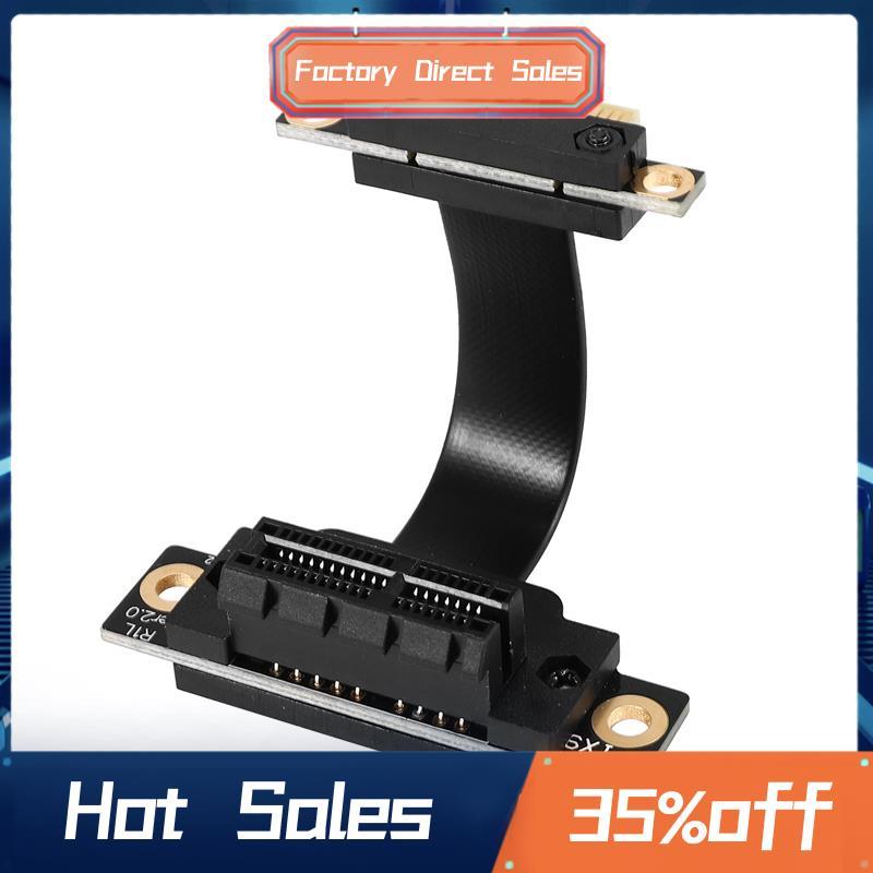 Cáp nâng PCIE X1 Dual 90 độ Góc phải PCIe 3.0 X1 sang X1 Cáp nối dài 8Gbps PCI Express 1X Riser Card