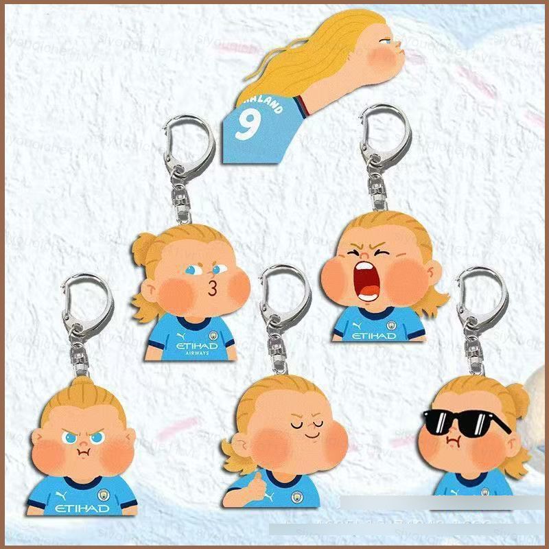 SQ11 Erling Haaland Móc Khóa Mặt Dây Chuyền Bền Đẹp Cho Ba Lô Túi Charm & Chìa Khóa Trận Đấu Bóng Đá