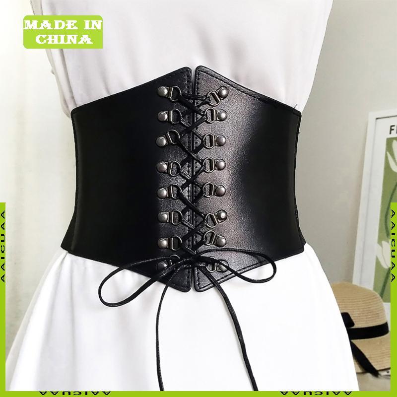 AA Steampunk Underbust Corset Khóa Băng Corset Da Pu Rộng Giảm Béo Cơ Thể