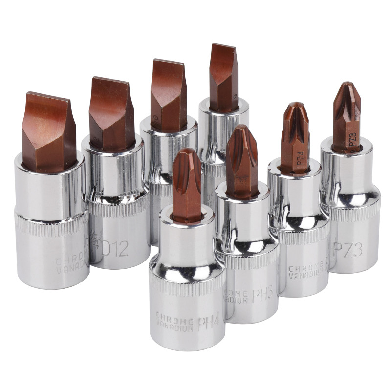 Jiufeng Ổ Cắm Bit Rãnh Chữ Thập Gạo 1 / 2 Ổ Cắm Tua Vít Lớn Cờ Lê Điện S2 Bit Ổ Cắm Bit