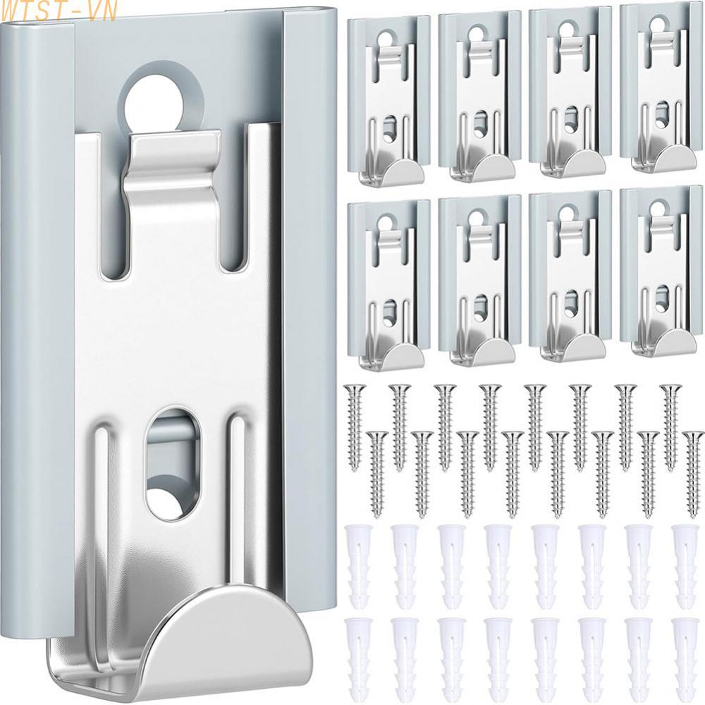 8 Pack 2 x 1.3 Inches Adjustable Mirror Clip Mirror Clips for Wall Mounting