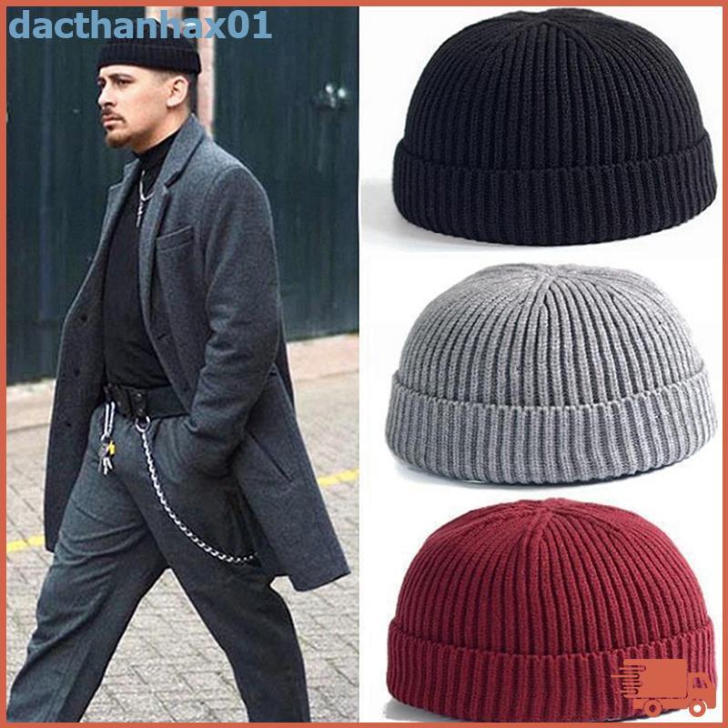 DAC unisex người đàn ông phụ nữ Beanie Hat ấm gân mùa đông lần lượt trượt tuyết ngư dân Docker hat N