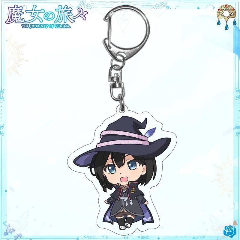 Móc Khoá Anime Wandering Witch The Journey of Elaina Nhân vật Model Cosplay 6CM  Móc khóas Kawaii Ba