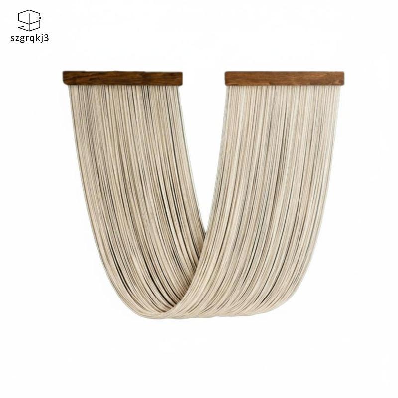 Boho Dệt Tường Tấm Thảm Gỗ Thanh Macrame Nghệ Thuật Treo Tường Trang Trí Treo Tường Chăn Cho Khách S