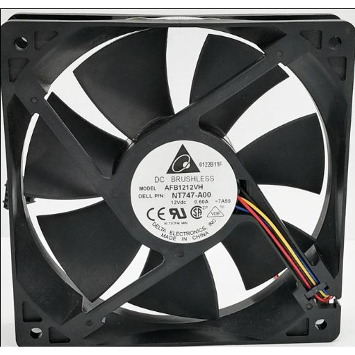 [Quạt làm mát] Delta 12CM 12V 0,60A AFB1212VH 12025 Khung gầm Bo Mạch Chủ Điều Chỉnh Tốc Độ Quạt Âm 