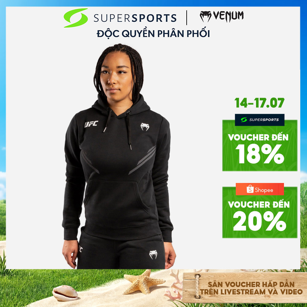 Áo Khoác Thể Thao Nữ Venum Ufc Fight Night Replica - Đen  - VNMUFC-00070-001