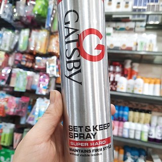 [Chính hãng] Gôm xịt tạo kiểu tóc Gatsby Spray Set & Keep 250ml/166g [Nhật Bản]
