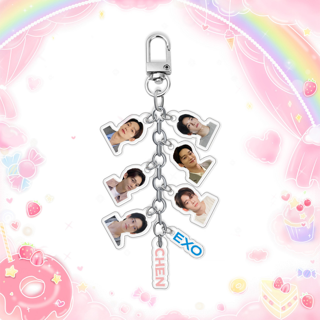 Tùy Chỉnh Công Viên Chanyeol Hàng Hóa Baekhyun Ngôi Sao Hàng Hóa Acrylic Mặt Dây Chuyền Móc Khóa Túi