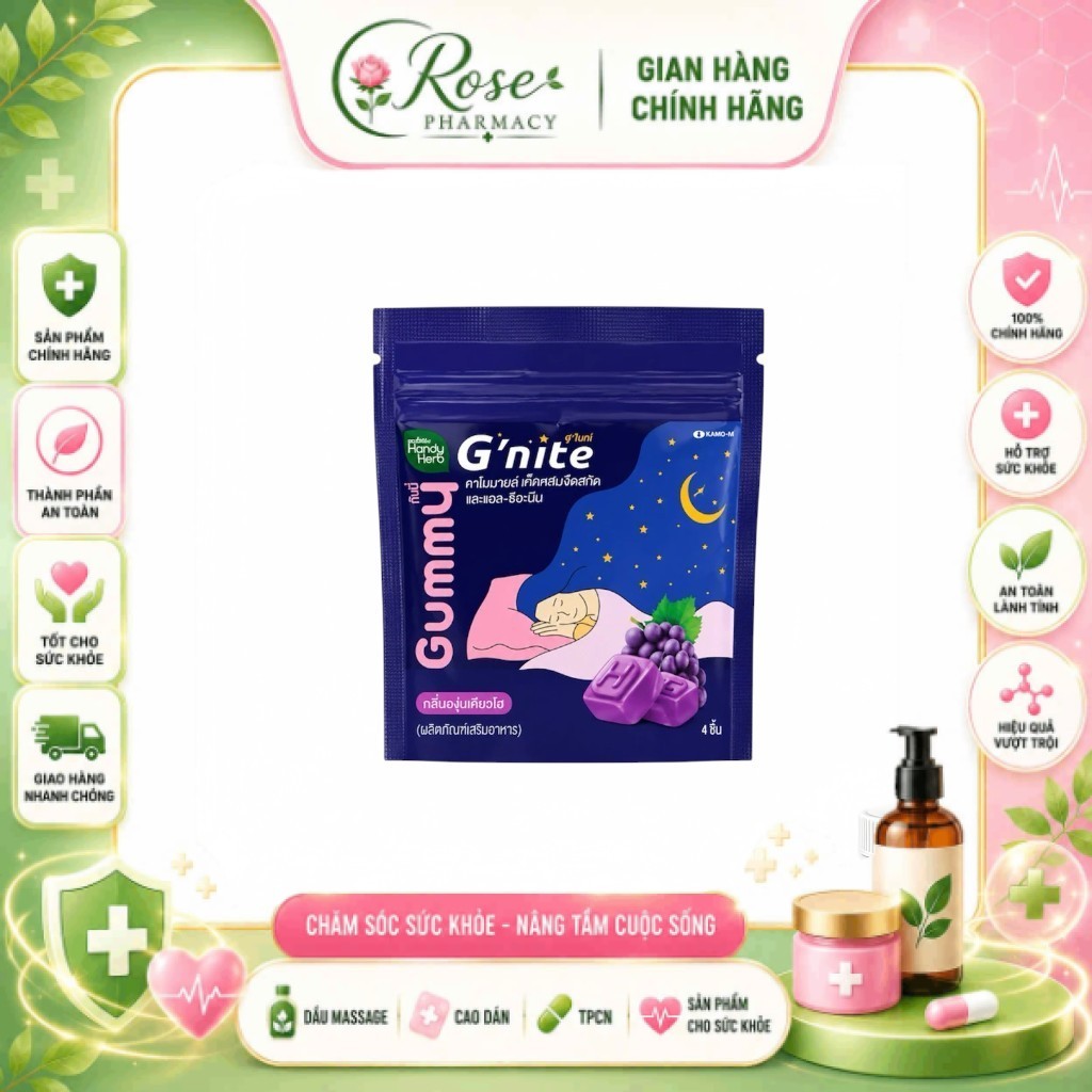 G'NITE GUMMY – KẸO DẺO HỖ TRỢ GIẤC NGỦ NGON HƯƠNG NHO KYOHO