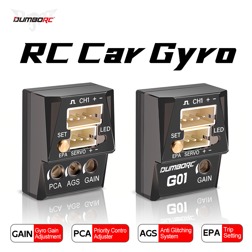 DUMBORC G03 G01 Mini RC Con Quay hồi chuyển siêu nhẹ Độ chính xác cao Drift Ổn định Lái Corrector Co