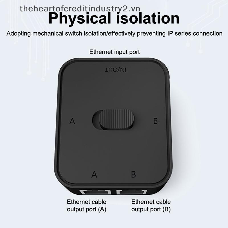 # thehear # 2 Cổng Gigabit Network Switch Splitter Cable Extender 2 Trong 1 Out Ethernet Adapter Con