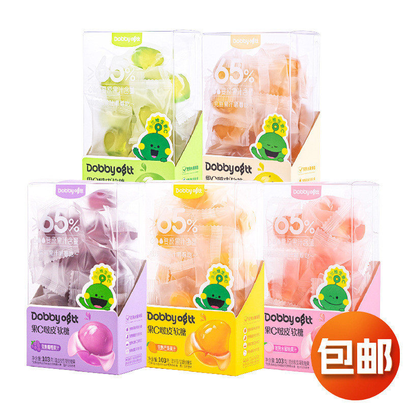 Hàng sẵn có Vận chuyển nhanh Dobby Dobby C Ripe Marshmallow 103g Xoài Đào Nho bóc vỏ Pop Bột đầy kẹo