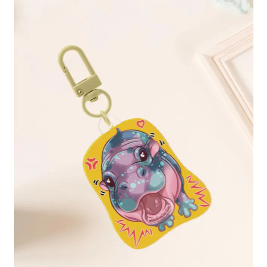 Acrylic Keychain - Baby Hippo Attack 20 MARY SHOP