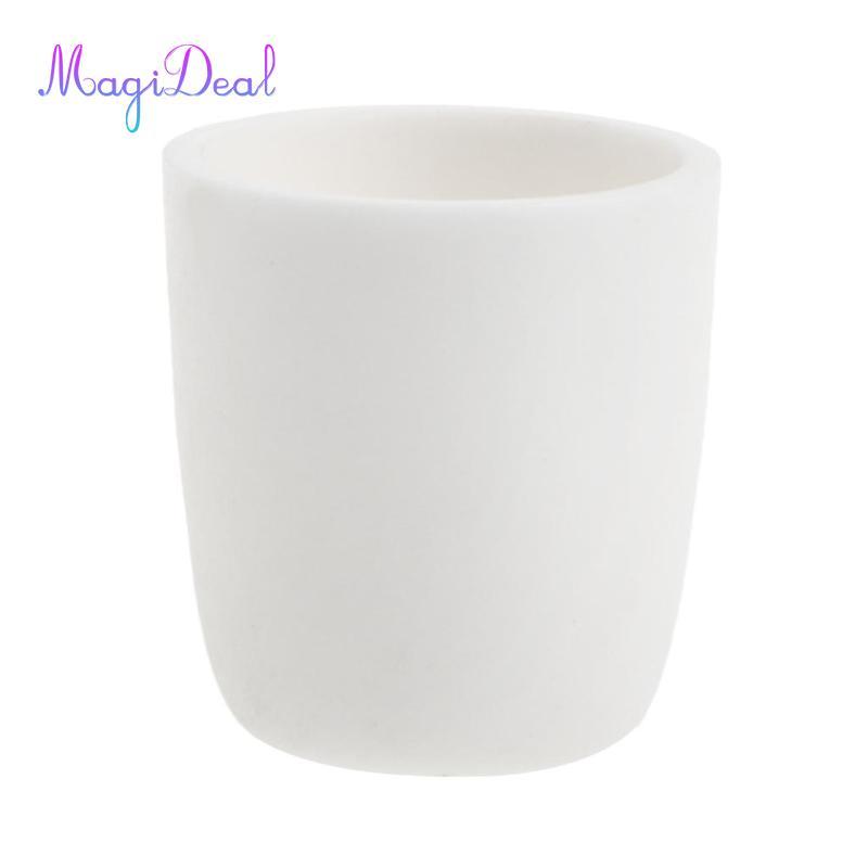 MagiDeal Hình Trụ Nhôm Oxit Crucible Cốc Gốm Corundum Crucible 10ml Alumina