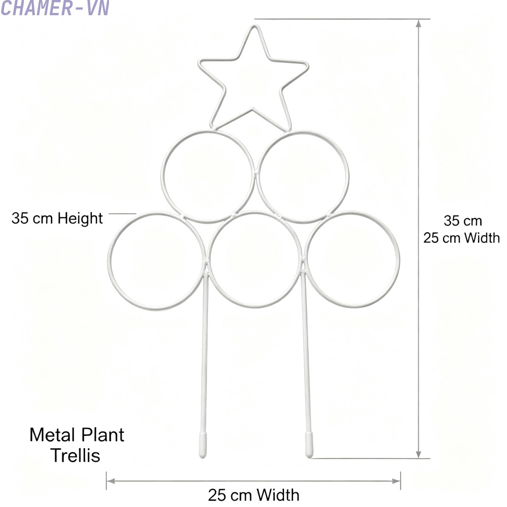 【CHAMER】Iron Plant Climbing Frame for Ivy Snowbell and Potted Flowers Indoor Outdoor Use【HomeLiving】