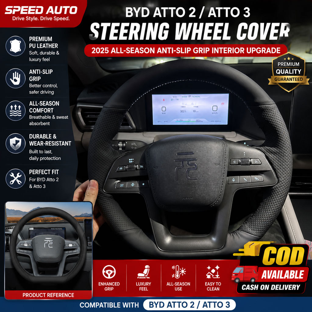 BYD Atto 2 Phụ Kiện BYD Atto 3 Phụ Kiện Bọc Vô Lăng Ô Tô 2025 All-Season Chống Trơn Trượt Grip Nâng 