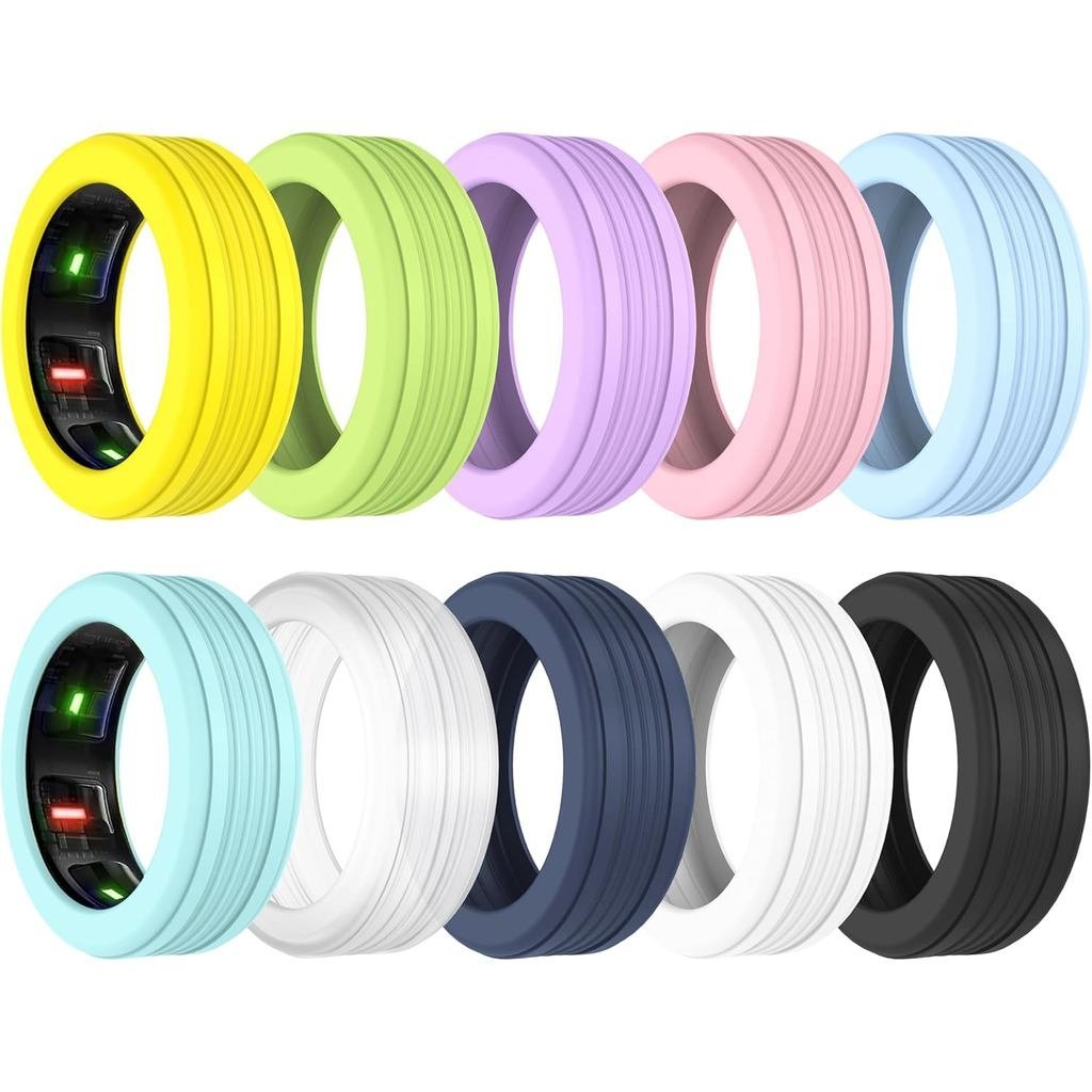 Ốp lưng cho Oura Ring 3 / 4 & Samsung Galaxy Ring, 10 chiếc Bảo vệ silicon mềm chống trầy xước thân 