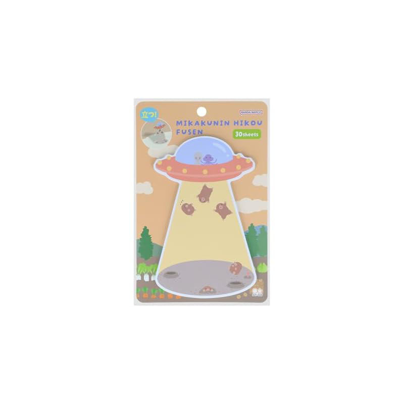 Sun-Star Stationery Die-Cut Sticky Notes Illustrated Unidentified Flying Sticky Notes