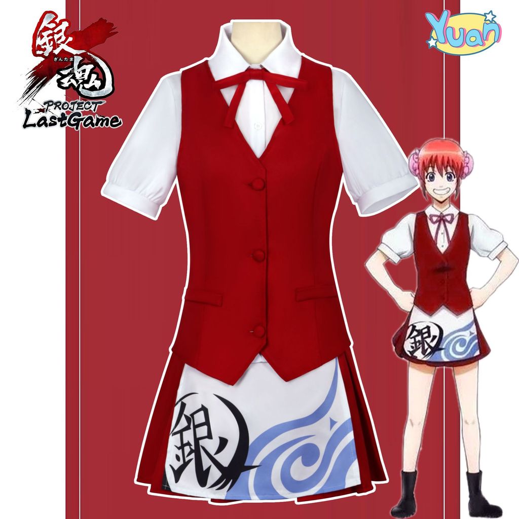 GINTAMA Kagura Master House Cafe Chủ Đề Bộ Đồ Làm Việc Anime Hai Chiều Trang Phục Hóa Trang Nữ GINTA