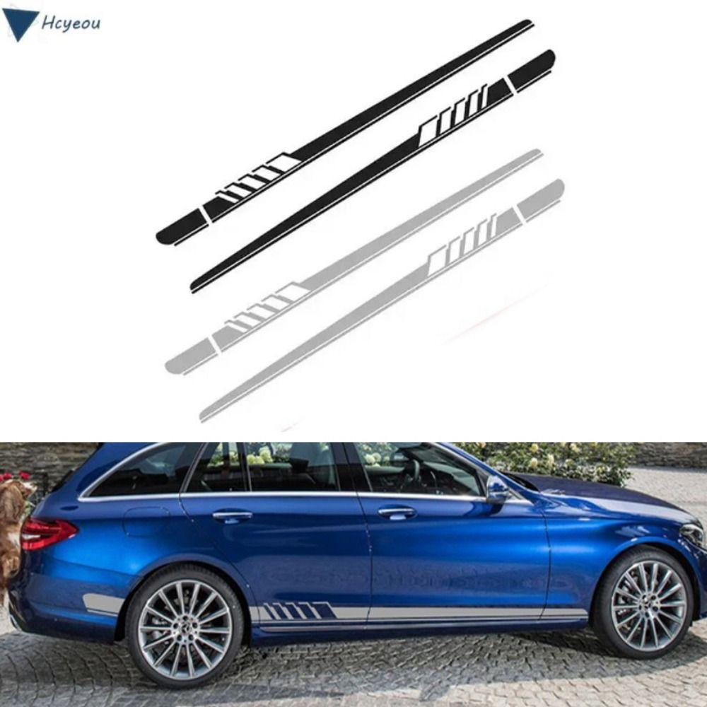 Nhãn dán ô tô HCYEOU, Đề can thân xe có thể tháo rời PVC, Phụ kiện ô tô tự dính chống nước cho Benz 