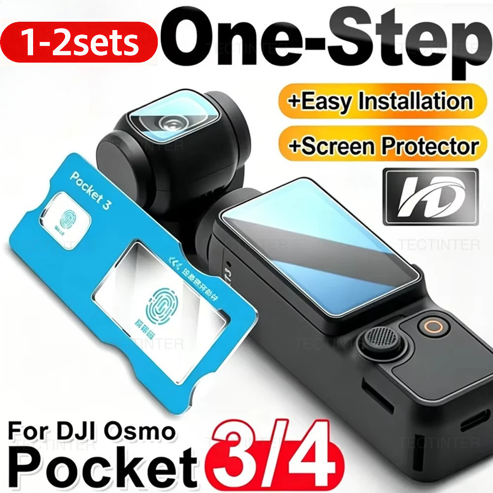 1-2 Bộ Dành Cho DJI Osmo Pocket2 Pocket3 Pocket4 Màn Hình LCD Bảo Vệ Camera Kính HD Cho DJI Osmo Poc