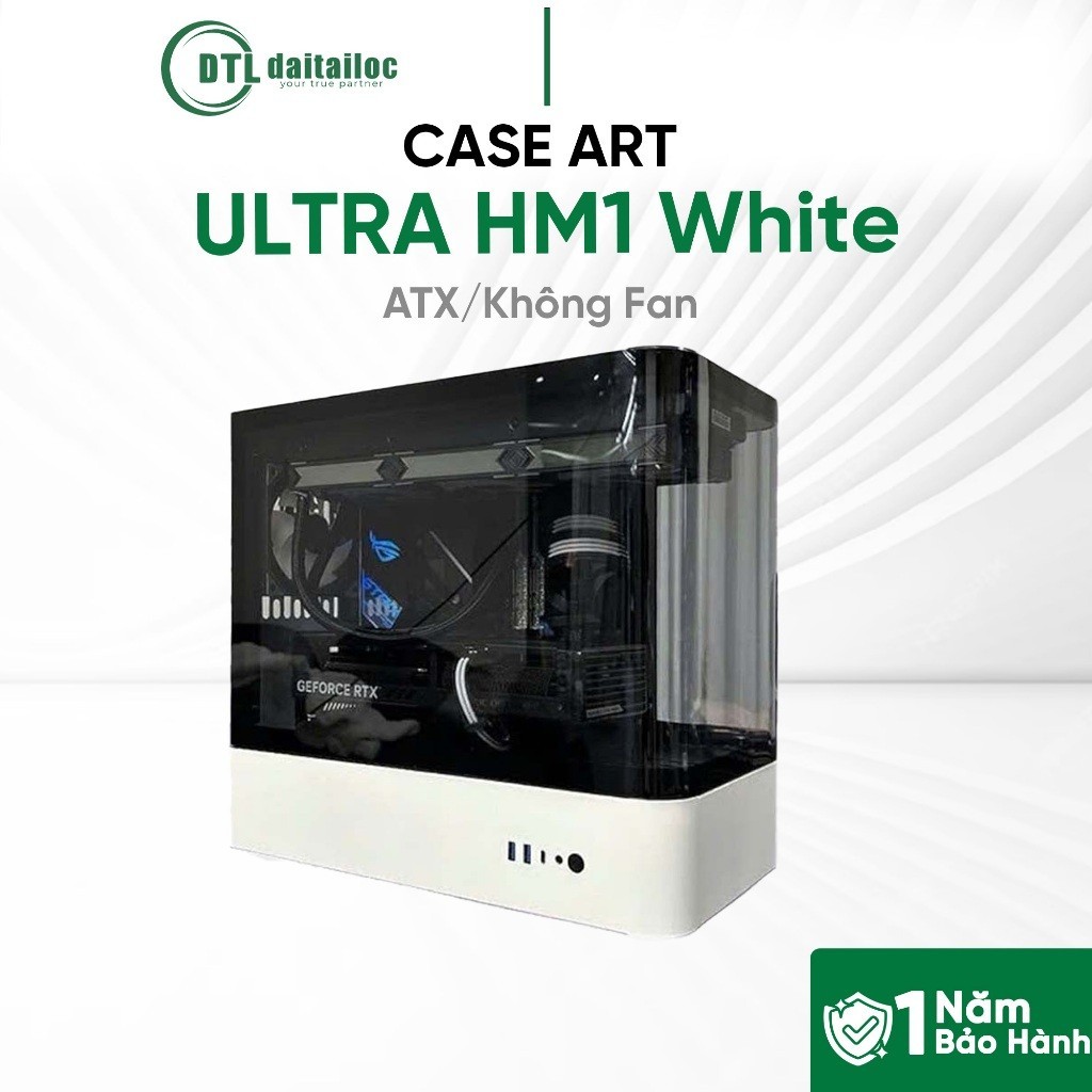 Case Art Ultra HM1 White ATX CHƯA FAN | Chính Hãng | Bảo Hành 12 Tháng