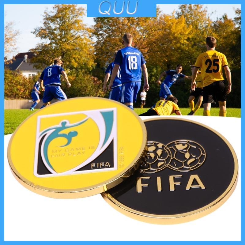 QUU Hợp Kim Kẽm Trọng Tài Bóng Đá Flip Coin Di Động Chọn Cạnh Trọng Tài Bên Toss Coin