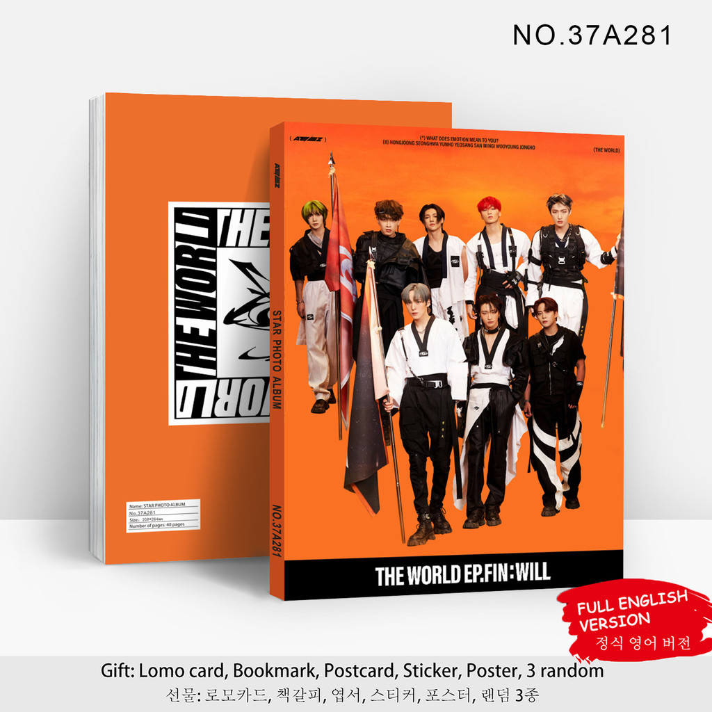 Album Ảnh ATEEZ Album Mới THE WORLD EP.FIN: WILL Tour Merchandise Star Photo Album 80p