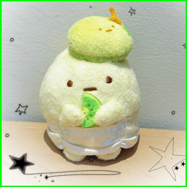 PS1 Sumikko Gurashi Tapioca Dưa Macaron Mini Plushie Đồ Chơi Nhồi Bông Dễ Thương Túi Hoạt Hình Charm