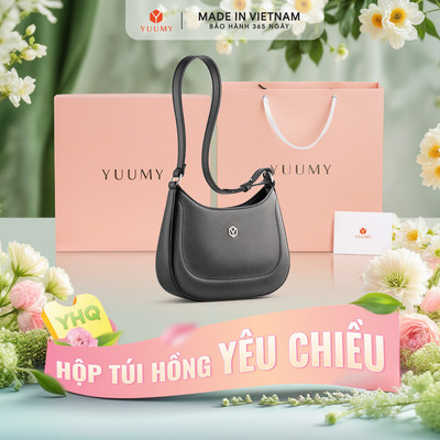 Bộ hộp quà YUUMY (Túi đeo vai nữ YUUMY YN256 + Hộp quà YHQ2 + Túi giấy YTG2 + Túi rút BVR3838 + Thiệp cảm ơn YBT1)