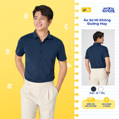 [BST MỚI] Áo sơ mi nam YODY cộc tay Business Casual không đường may TRA- MOSH25S063