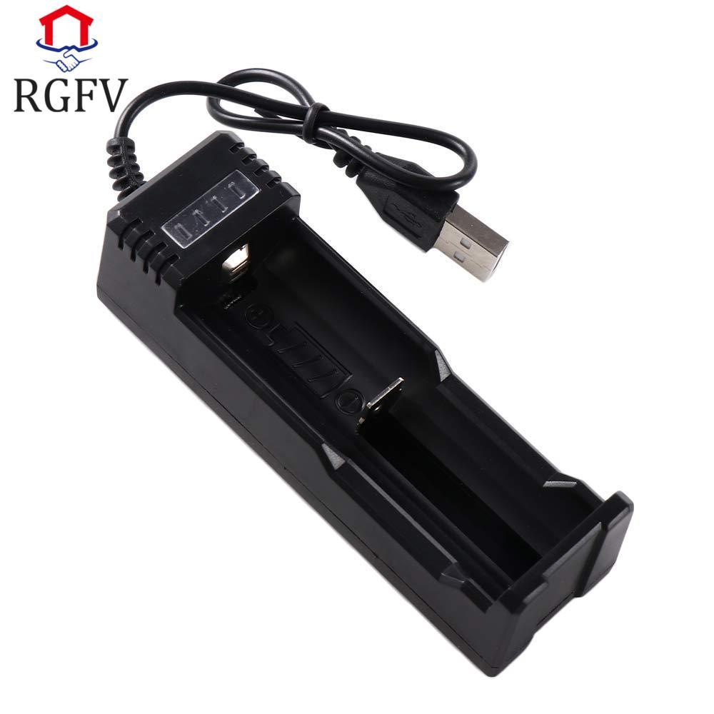 RGFV 18650 Sạc Lithium LED An Toàn Thông Minh Pin Lithium Sạc 18650 Pin 8650 14500 26650 Sạc Thông M