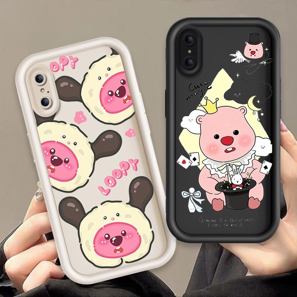 Ốp Lưng Cho iPhone X XR XS Max Hoạt Hình Silicon Xu Hướng Mềm Ốp lưng TPU Pororo Loopy Angel Eye Ốp 
